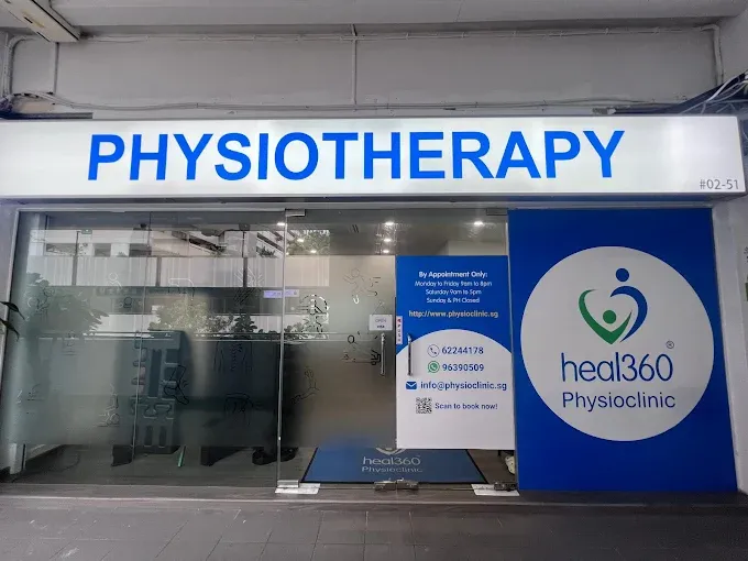 Entrance to heal360 Physioclinic at Tanjong Pagar Plaza